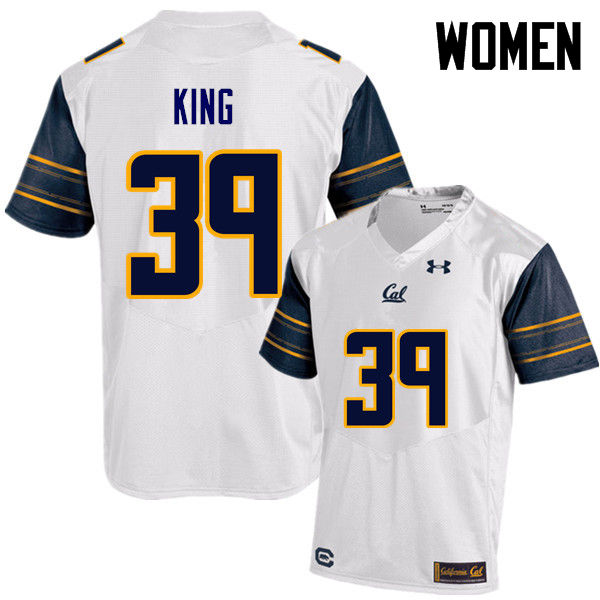 Women #39 Evan King Cal Bears (California Golden Bears College) Football Jerseys Sale-White